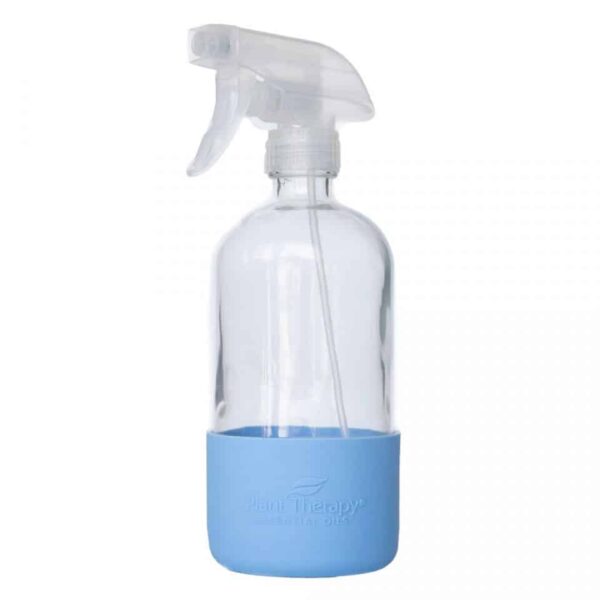 Blue Glass Spray Bottle Household 16oz Front 960x960