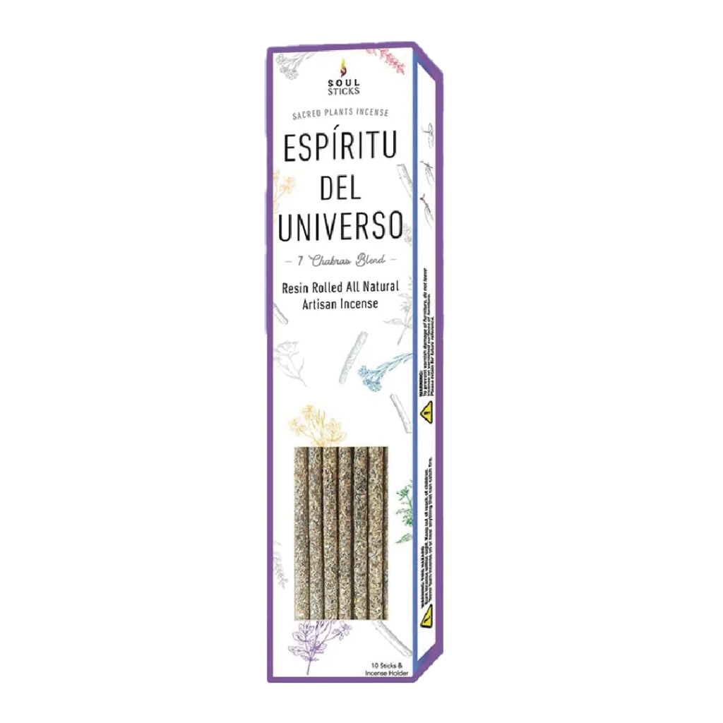 Soulsticks 7 chakras blend resin rolled artisan espiritu incense