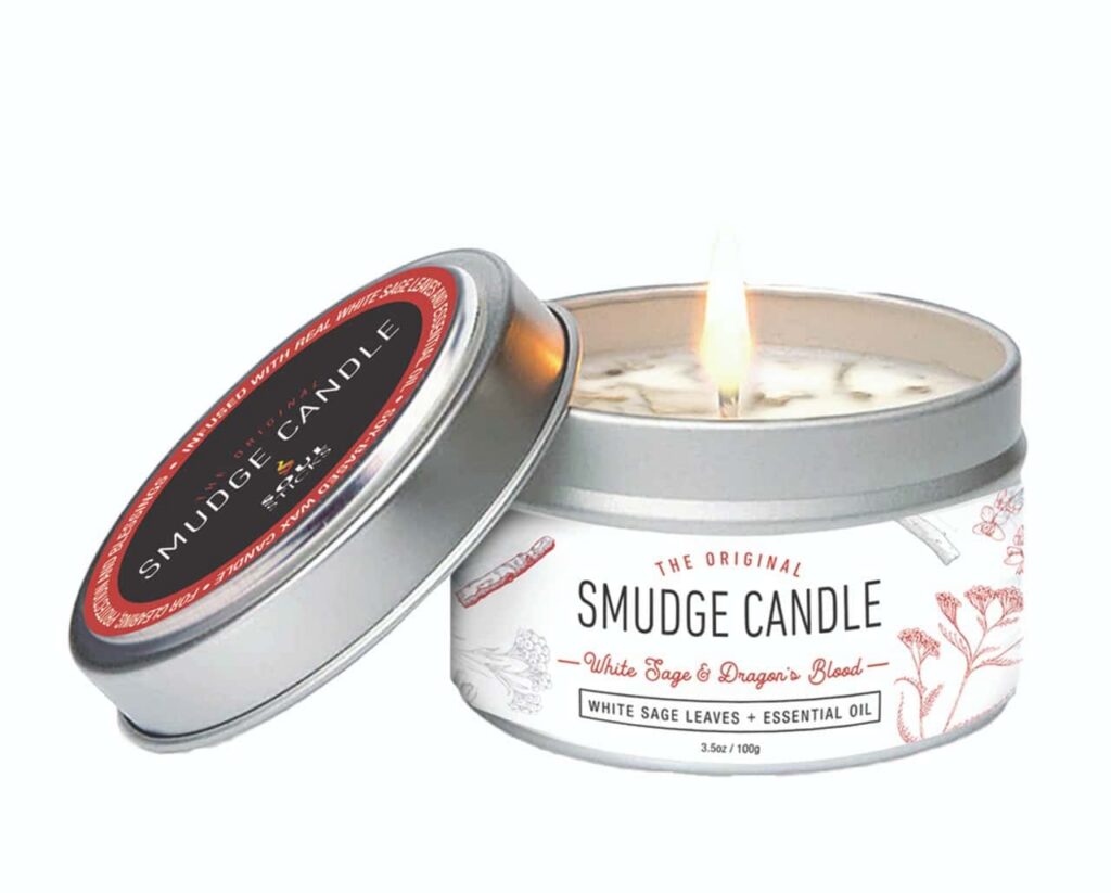 WHITE SAGE DRAGON BLOOD SMUDGE CANDLE