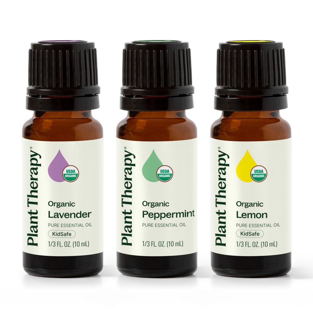 有機檸檬、薰衣草和胡椒薄荷精油套組｜Plant Therapy