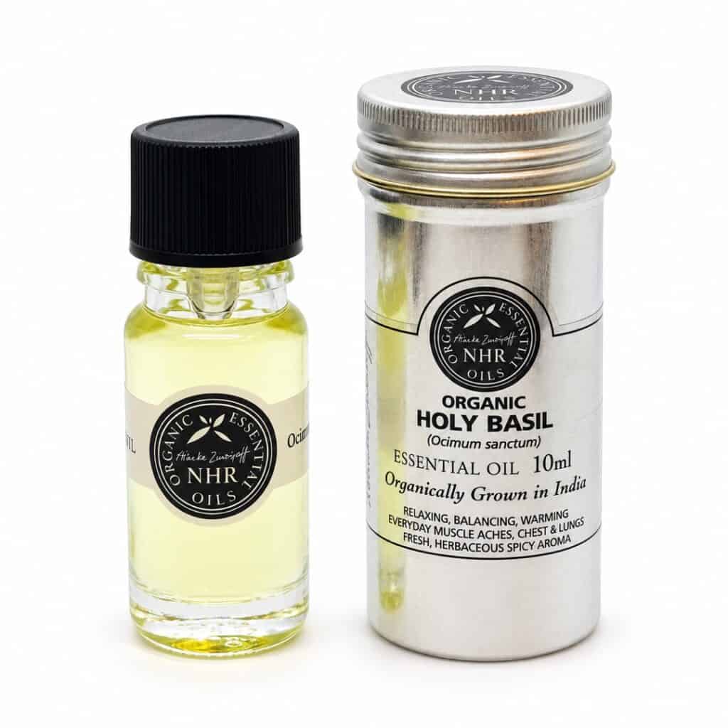有機聖羅勒精油｜NHR Organic Oils，聖羅勒芳香枝葉的丁香暖辛香
